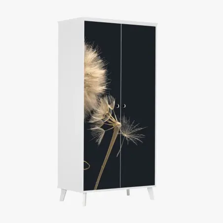 Sticker pour armoire souffle de pissenlit sur fond sombre – Wallnifity®