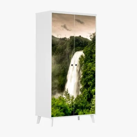Sticker pour armoire cascade majestueuse des Cascate delle Marmore, Ombrie – Wallnifity®