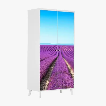 Sticker pour armoire champ de lavande en Provence – Wallnifity®