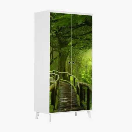 Sticker pour armoire promenade dans la jungle tropicale – Wallnifity®