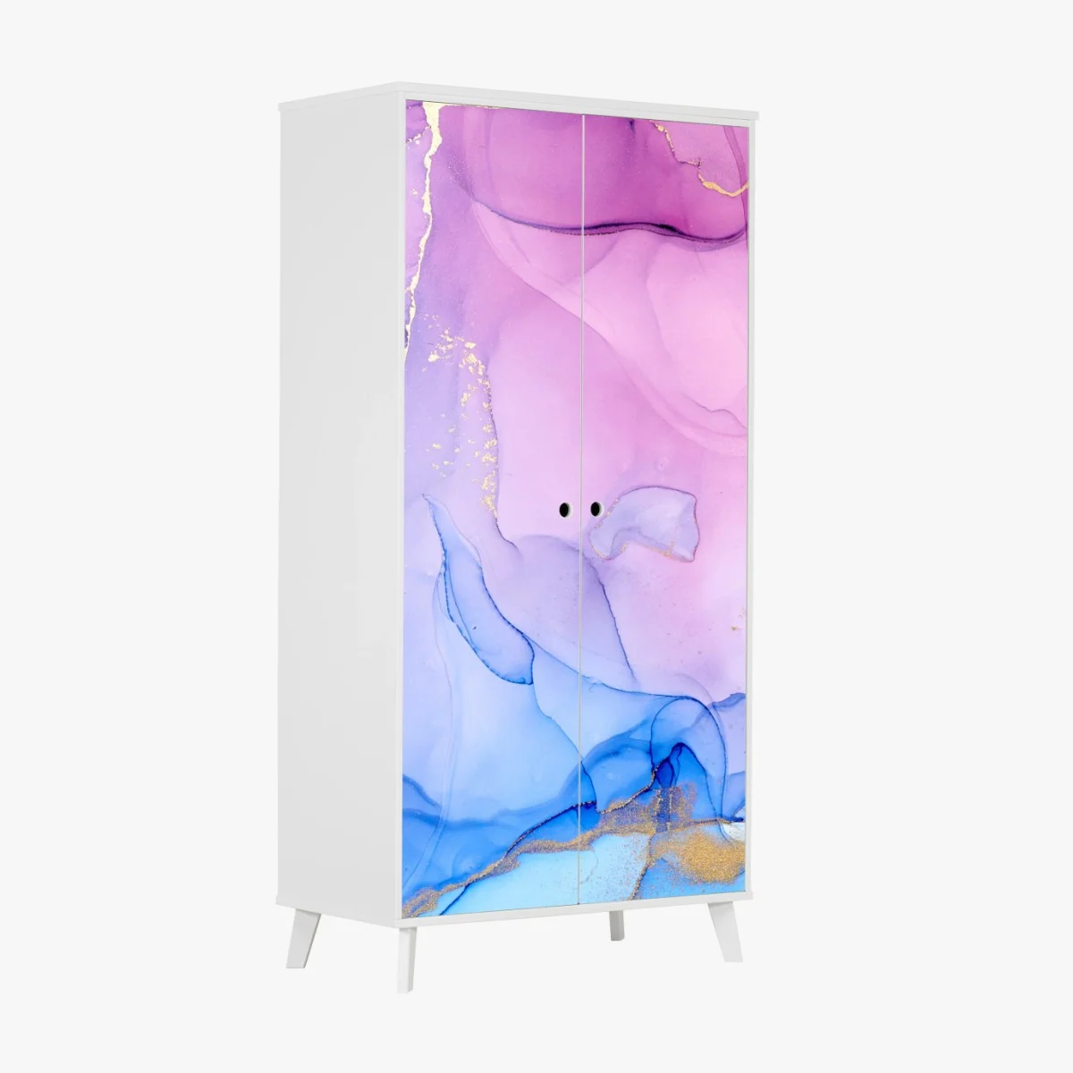 Sticker pour armoire marbre d'encre pastel aux reflets dorés – Wallnifity® Sticker pour armoire marbre d'encre pastel aux reflets dorés – Wallnifity®