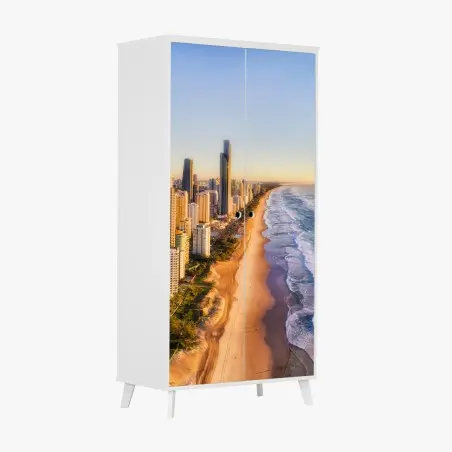 Sticker pour armoire côte dorée au lever du soleil, Gold Coast – Wallnifity®