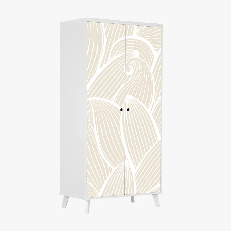 Sticker pour armoire motif floral organique beige minimaliste – Wallnifity® Sticker pour armoire motif floral organique beige minimaliste – Wallnifity®