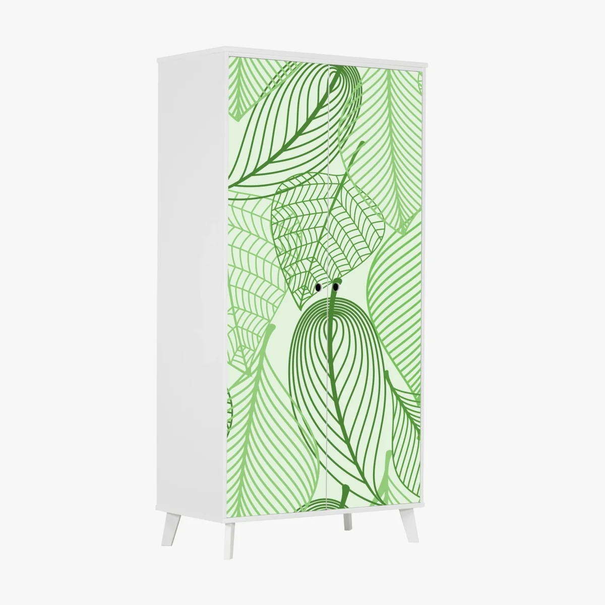Sticker pour armoire motif feuilles graphiques vertes – Wallnifity® Sticker pour armoire motif feuilles graphiques vertes – Wallnifity®
