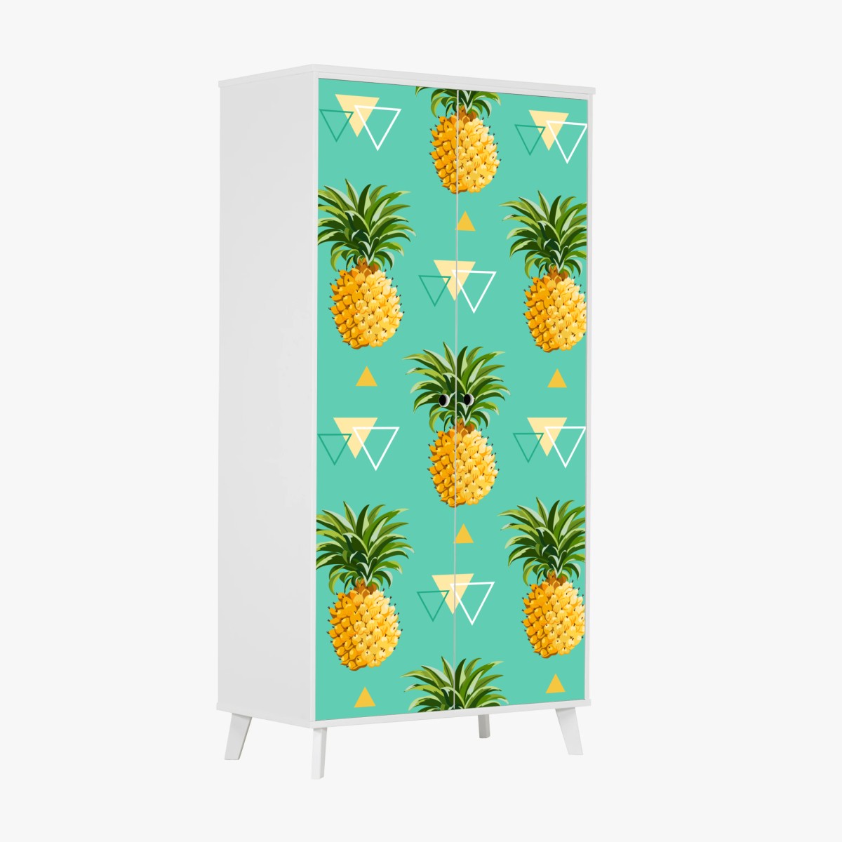 Sticker pour armoire motif ananas tropical géométrique – Wallnifity®