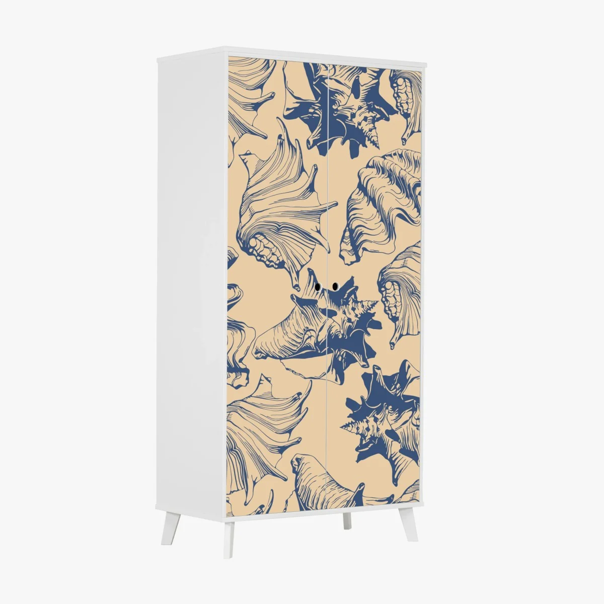 Sticker pour armoire motif coquillages marins rétro – Wallnifity® Sticker pour armoire motif coquillages marins rétro – Wallnifity®