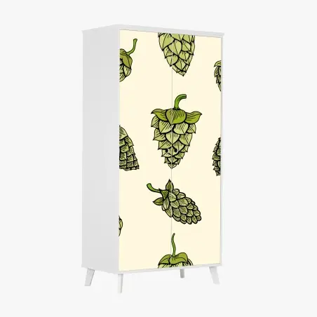 Sticker pour armoire motif de houblon graphique – Wallnifity®