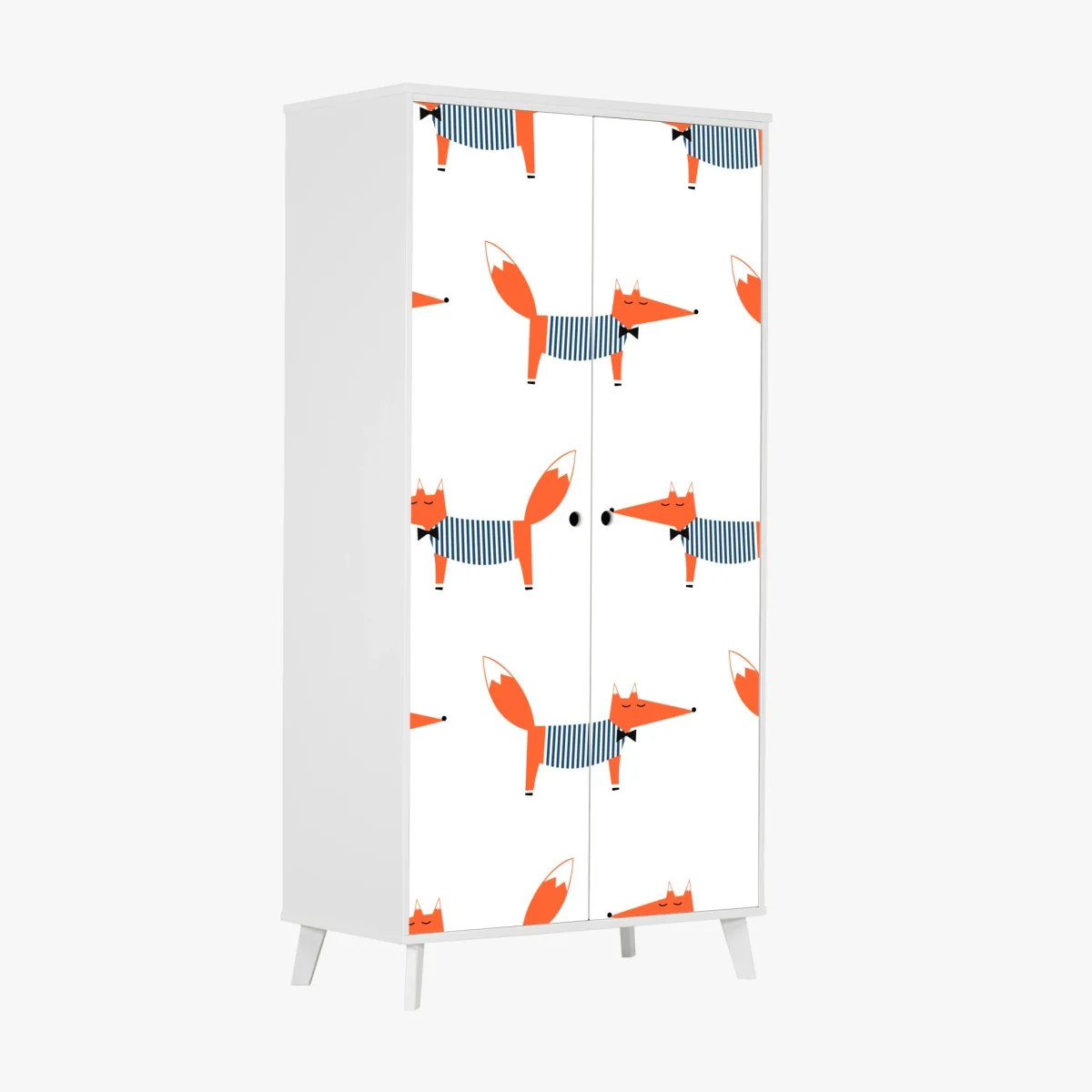 Sticker pour armoire motif renards espiègles à rayures – Wallnifity® Sticker pour armoire motif renards espiègles à rayures – Wallnifity®