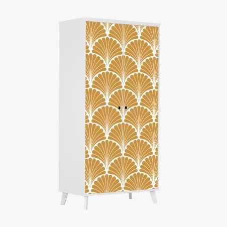 Sticker pour armoire motif coquillage art déco doré – Wallnifity®