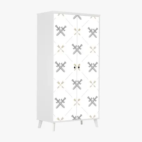 Sticker pour armoire motif épées et flèches minimaliste – Wallnifity®