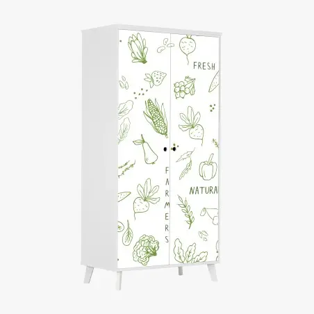Sticker pour armoire motif végétal frais et naturel – Wallnifity®