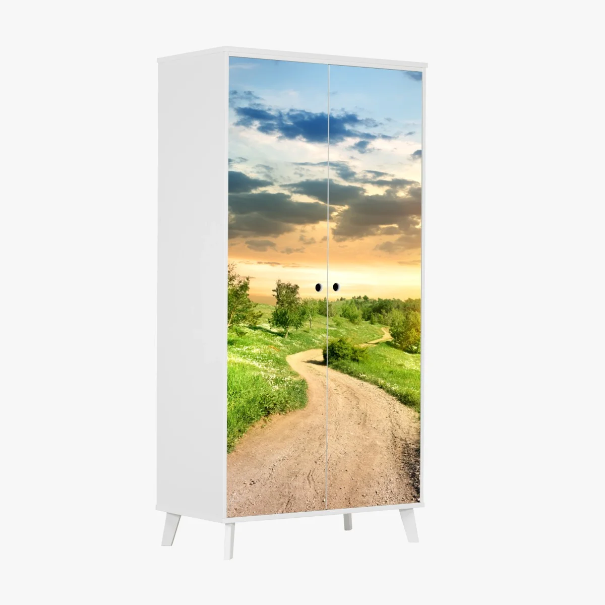 Sticker pour armoire chemin vers le soleil couchant – Wallnifity® Sticker pour armoire chemin vers le soleil couchant – Wallnifity®