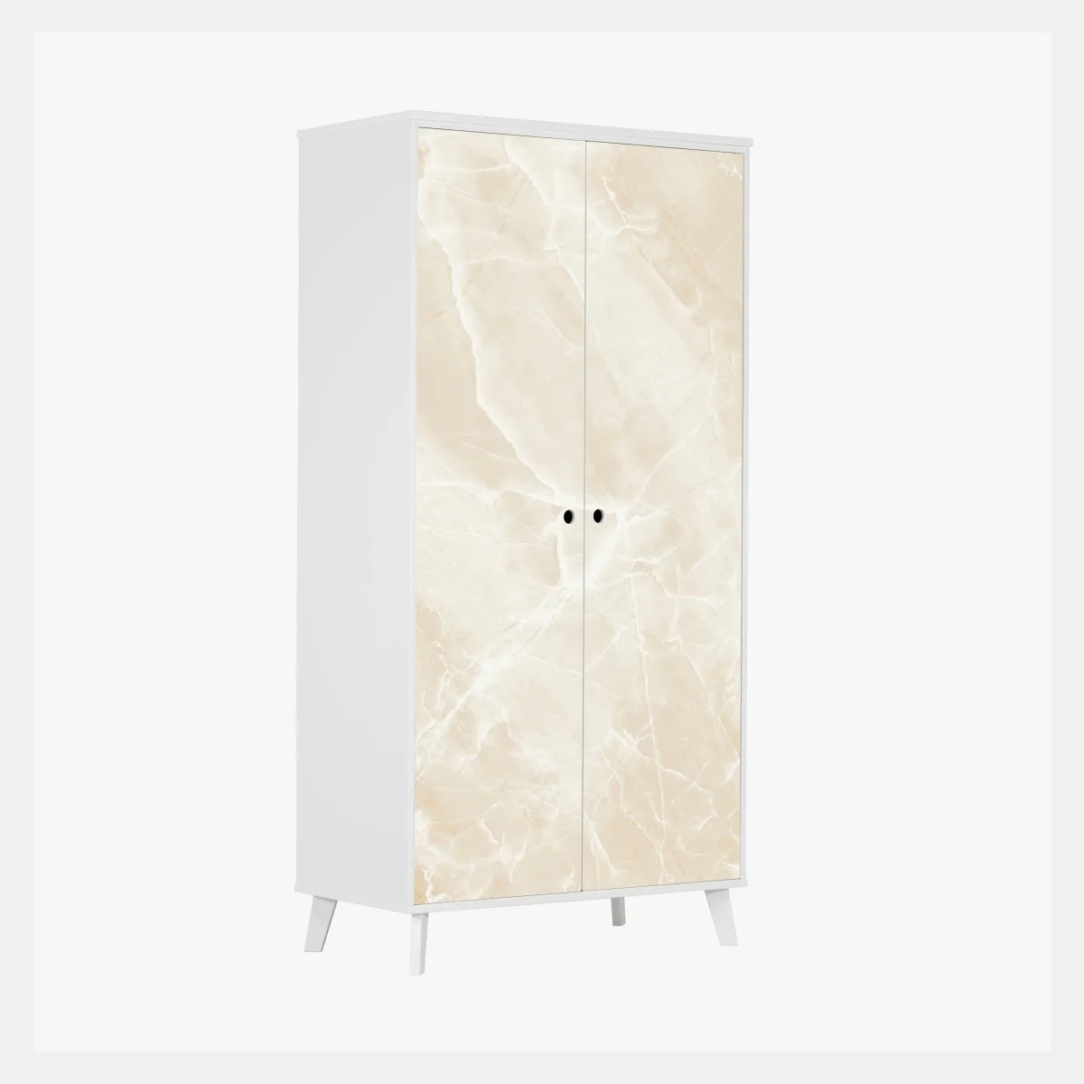 Sticker pour armoire marbre beige élégant aux veinures blanches – Wallnifity® Sticker pour armoire marbre beige élégant aux veinures blanches – Wallnifity®