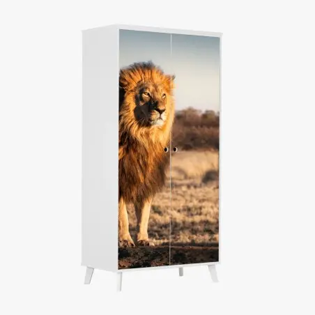 Sticker pour armoire le roi de la savane en majesté – Wallnifity®