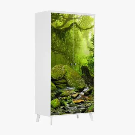 Sticker pour armoire clairière verte enchantée – Wallnifity®