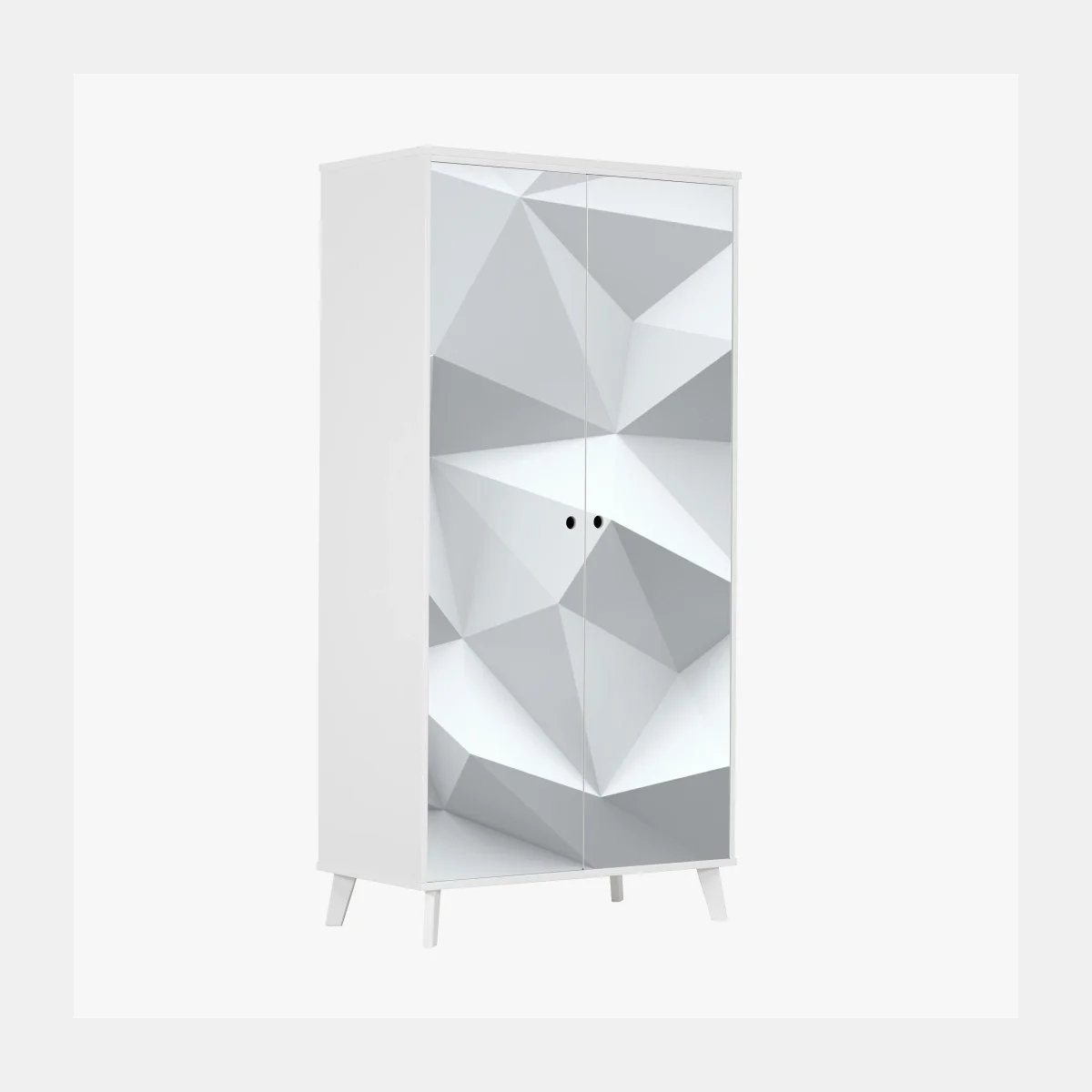 Sticker pour armoire motif géométrique minimaliste blanc et gris pour décoration murale – Wallnifity® Sticker pour armoire motif géométrique minimaliste blanc et gris pour décoration murale – Wallnifity®