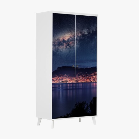 Sticker pour armoire côte nocturne sous la voie lactée – Wallnifity®