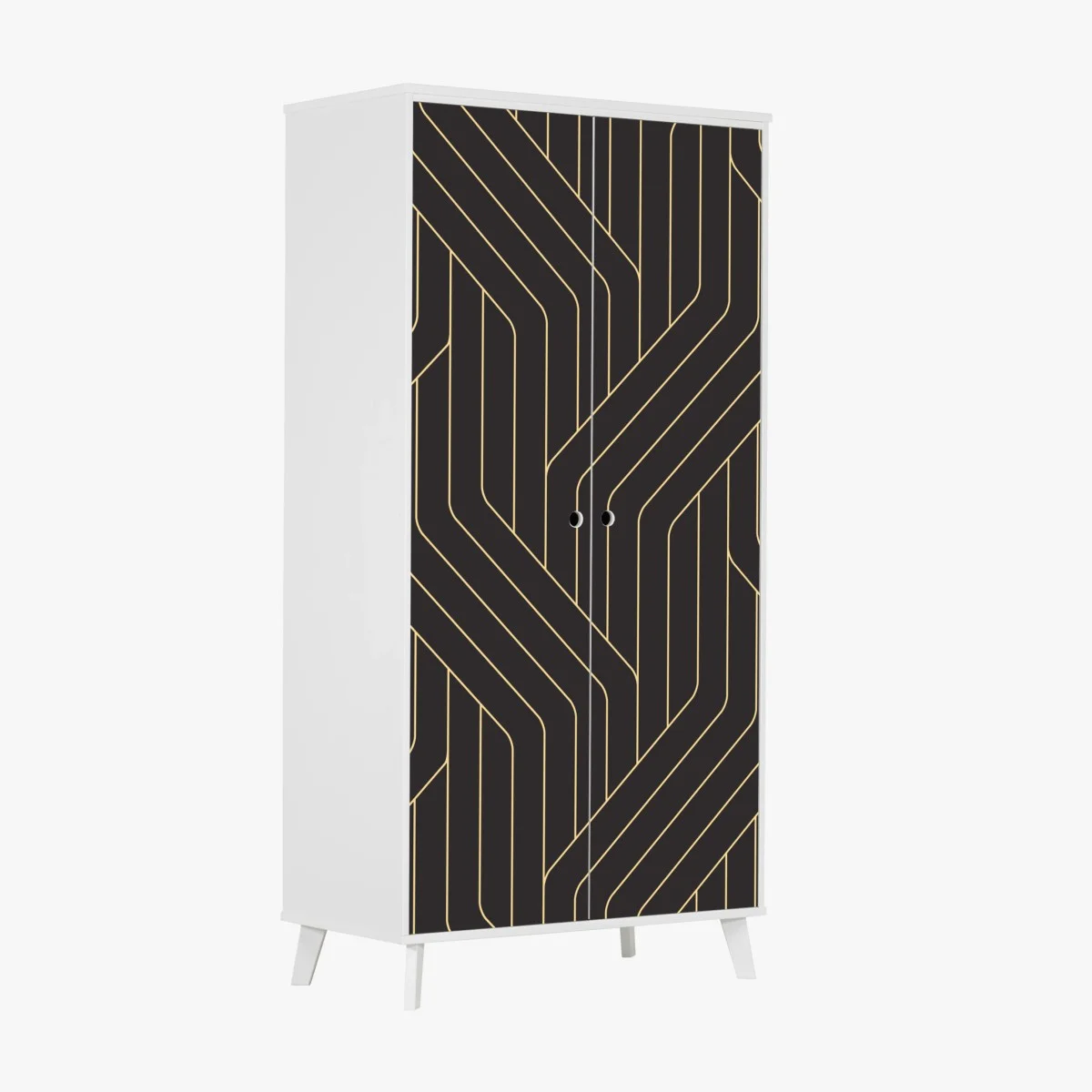 Sticker pour armoire motif géométrique art déco noir et or – Wallnifity® Sticker pour armoire motif géométrique art déco noir et or – Wallnifity®