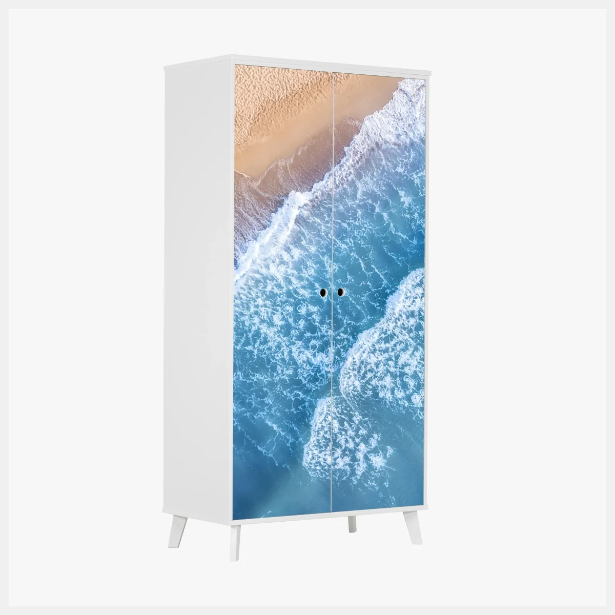 Sticker pour armoire plage et vagues vues du ciel – Wallnifity® Sticker pour armoire plage et vagues vues du ciel – Wallnifity®