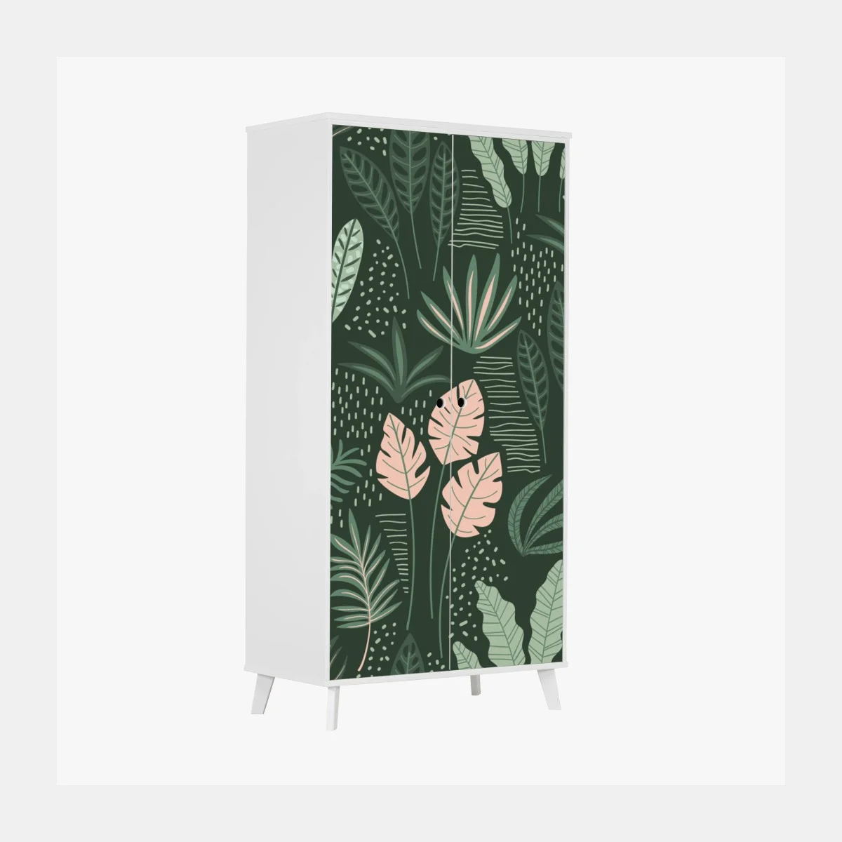 Sticker pour armoire motif de feuilles tropicales en vert profond – Wallnifity® Sticker pour armoire motif de feuilles tropicales en vert profond – Wallnifity®
