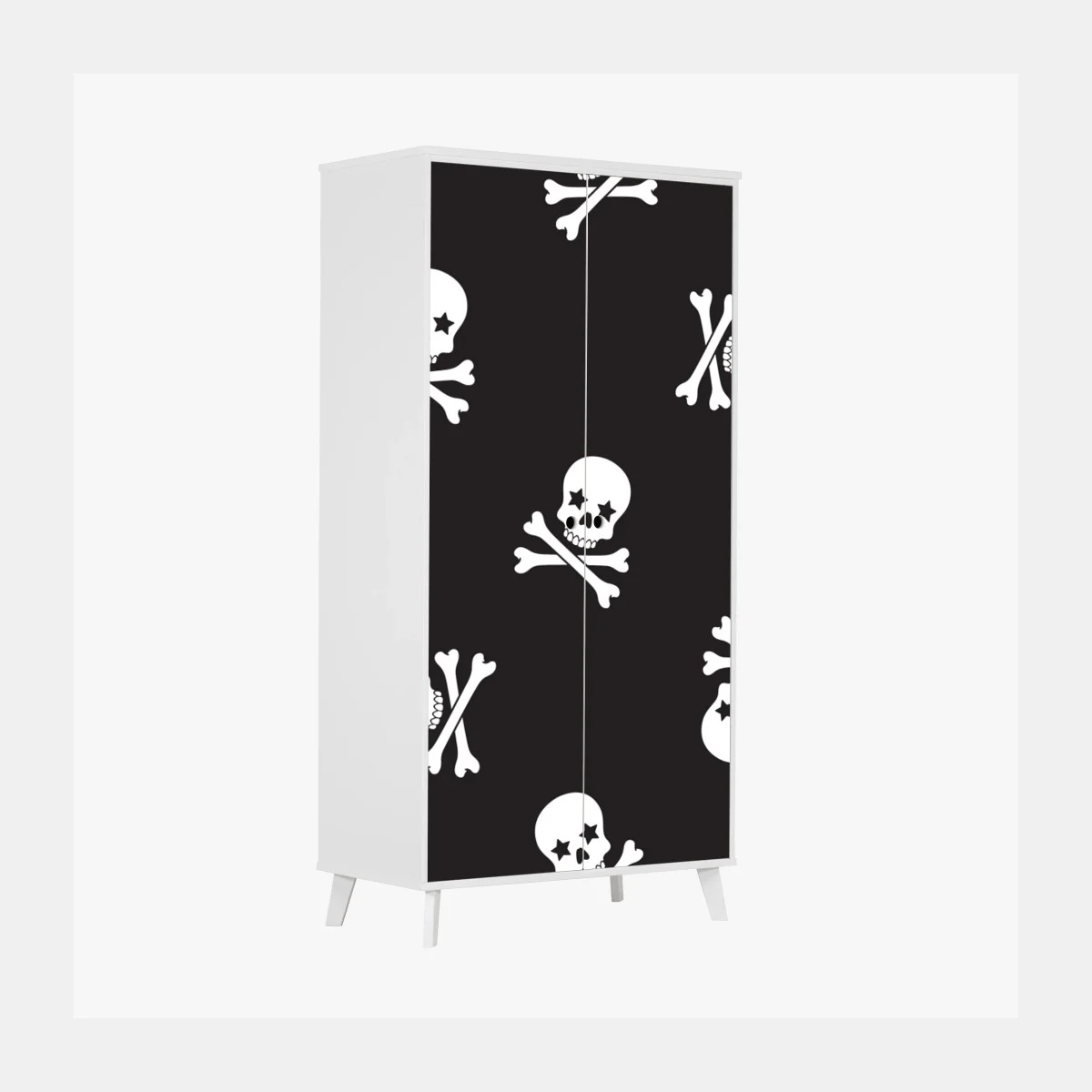 Sticker pour armoire crânes étoilés sur fond noir – Wallnifity® Sticker pour armoire crânes étoilés sur fond noir – Wallnifity®