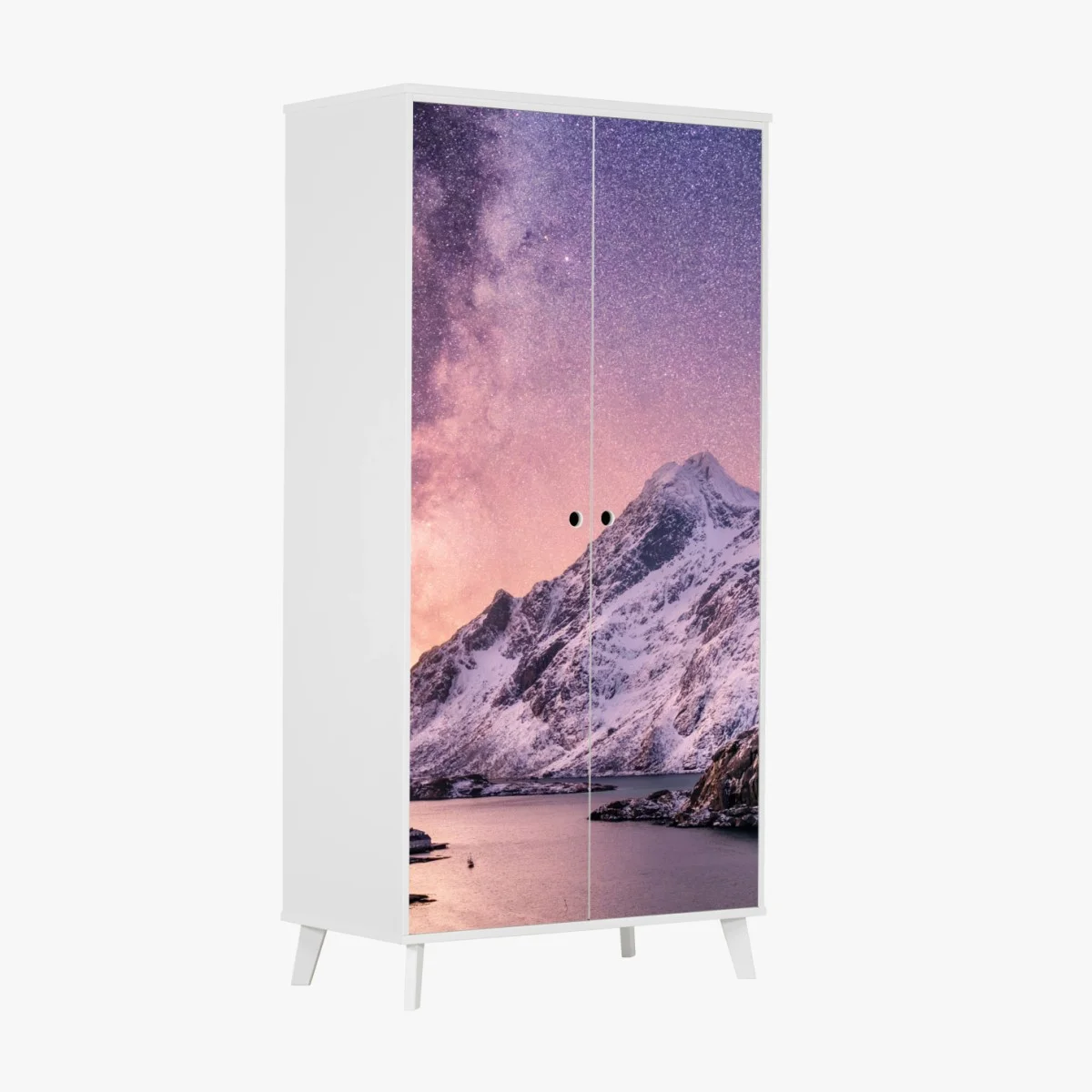 Sticker pour armoire voûte étoilée au-dessus des fjords de Norvège – Wallnifity® Sticker pour armoire voûte étoilée au-dessus des fjords de Norvège – Wallnifity®