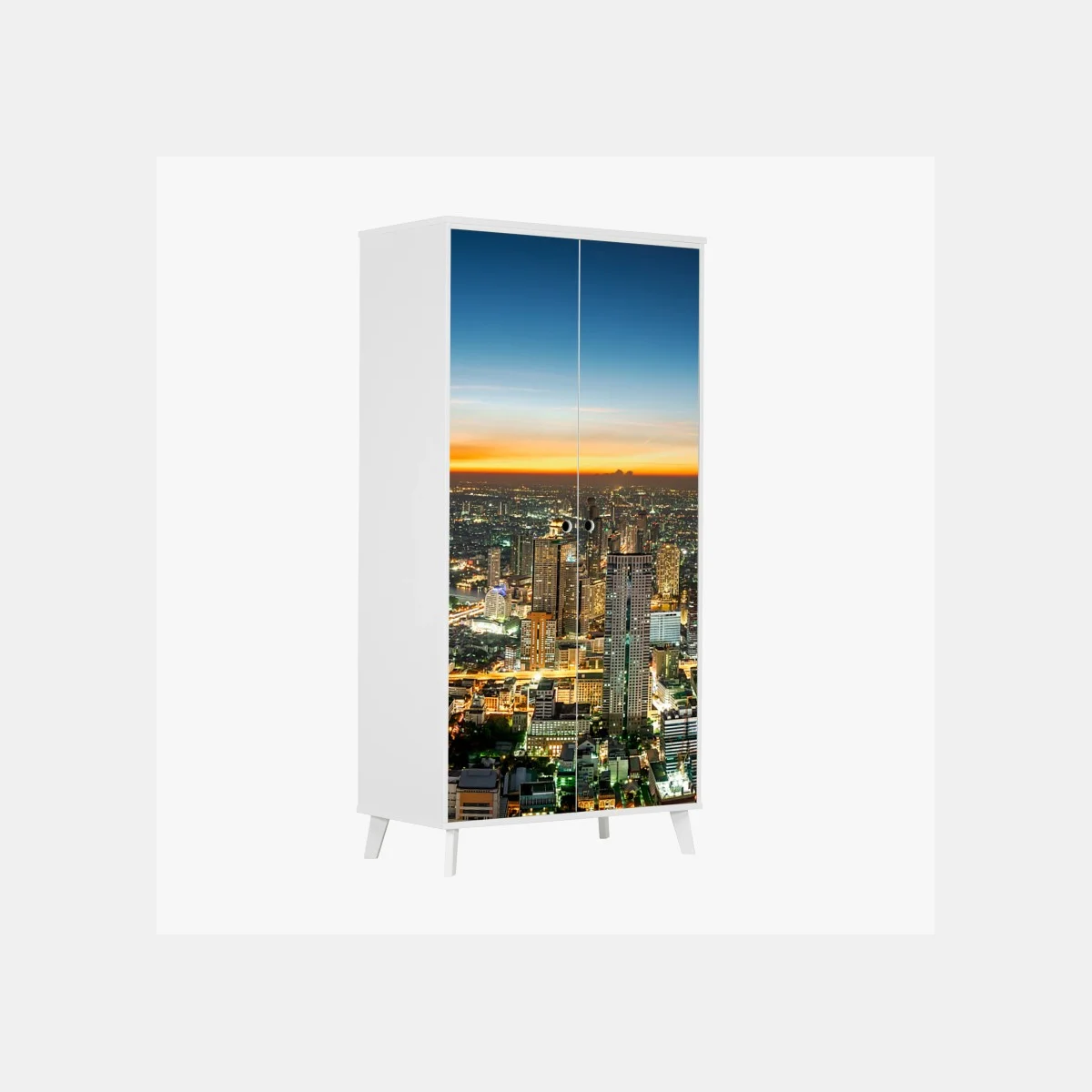 Sticker pour armoire skyline nocturne de Bangkok sur le Chao Phraya – Wallnifity® Sticker pour armoire skyline nocturne de Bangkok sur le Chao Phraya – Wallnifity®