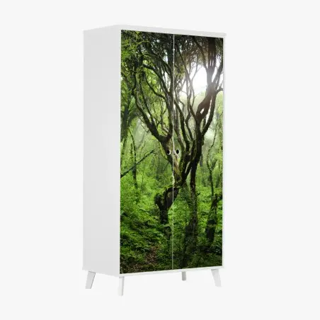 Sticker pour armoire forêt mystique recouverte de mousse – Wallnifity®
