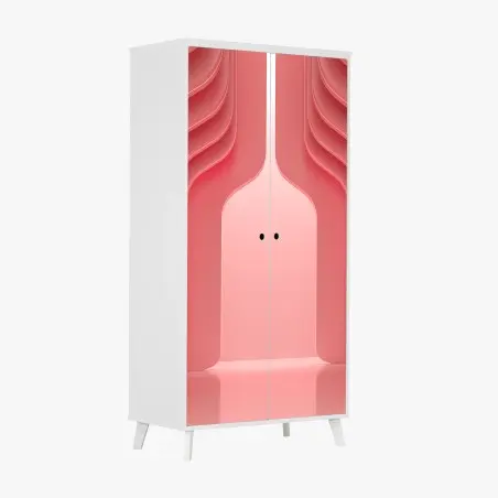 Sticker pour armoire élégance corail minimaliste – Wallnifity®