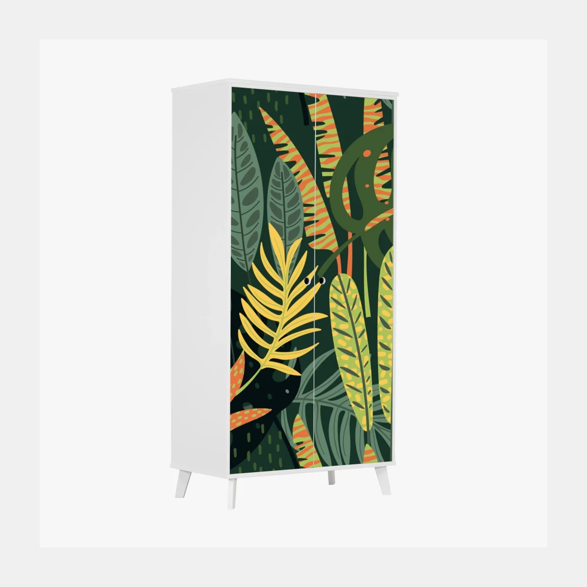 Sticker pour armoire motif tropical graphique aux feuillages luxuriants – Wallnifity® Sticker pour armoire motif tropical graphique aux feuillages luxuriants – Wallnifity®