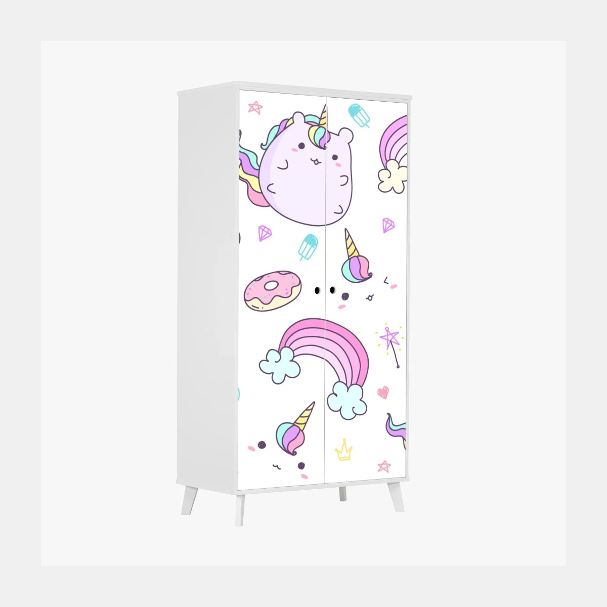 Sticker pour armoire douceur licorne pastel pour chambre d'enfant – Wallnifity® Sticker pour armoire douceur licorne pastel pour chambre d'enfant – Wallnifity®