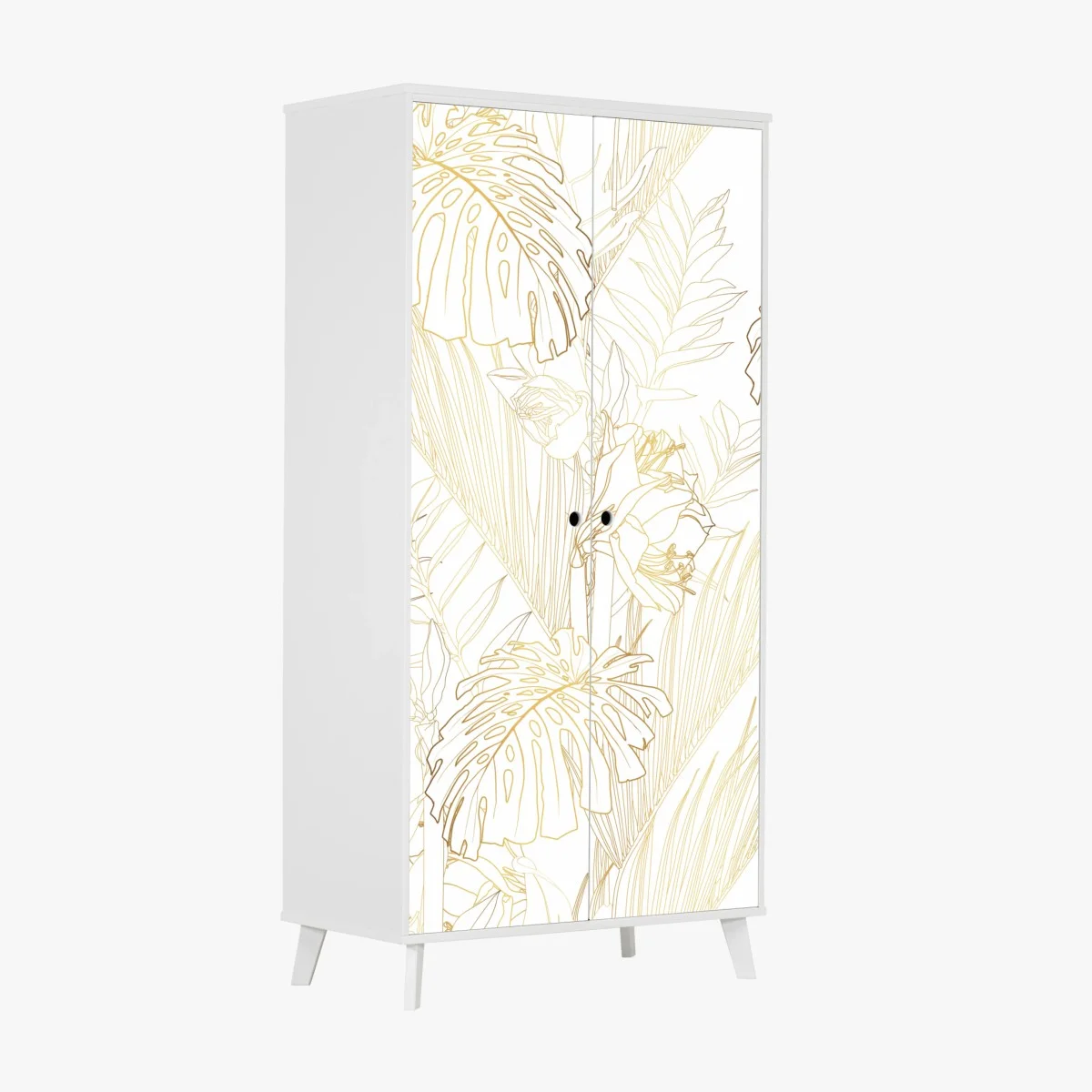 Sticker pour armoire motif botanique doré sur fond blanc – Wallnifity® Sticker pour armoire motif botanique doré sur fond blanc – Wallnifity®