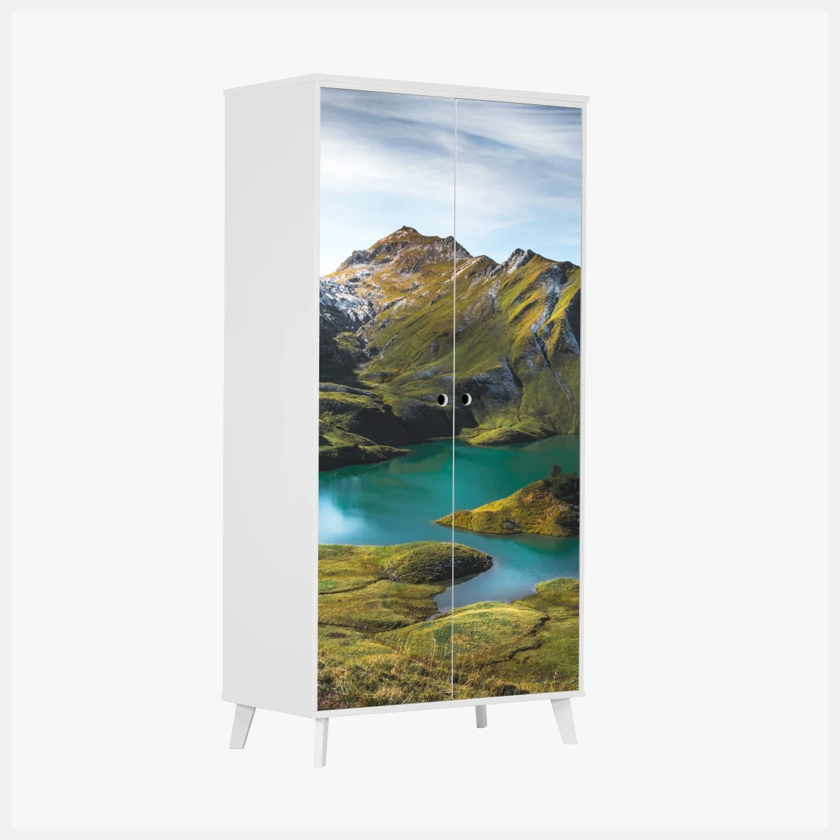 Sticker pour armoire vue panoramique sur le lac Schrecksee – Wallnifity® Sticker pour armoire vue panoramique sur le lac Schrecksee – Wallnifity®