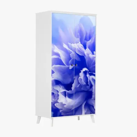 Sticker pour armoire éclat floral bleu abstrait – Wallnifity®