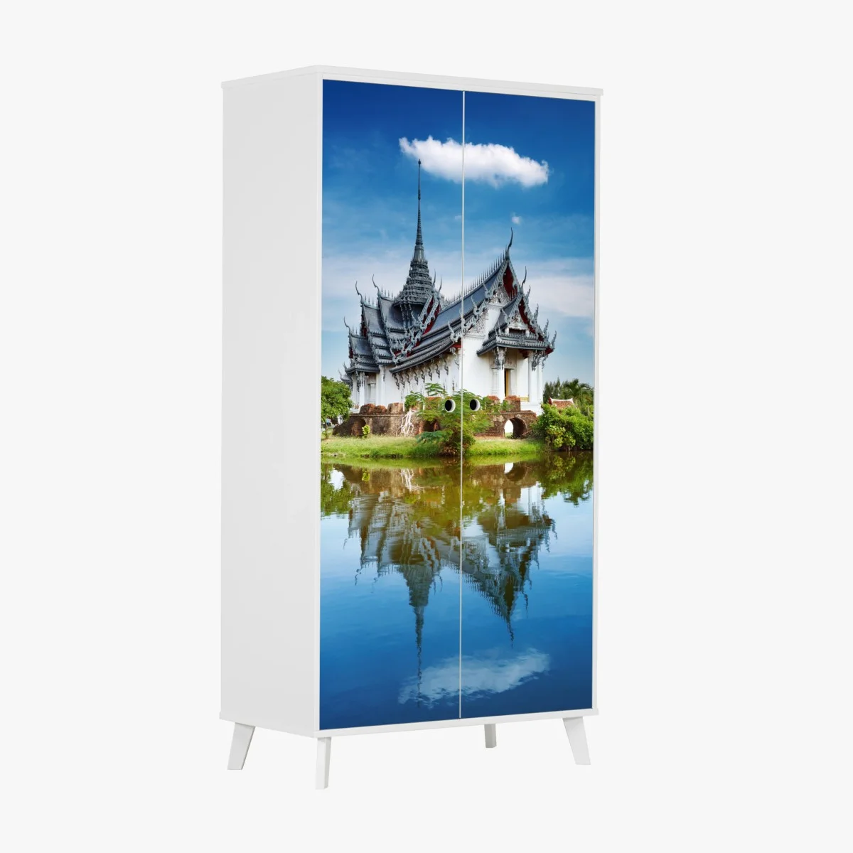 Sticker pour armoire reflet majestueux de Sanphet Prasat à Bangkok – Wallnifity® Sticker pour armoire reflet majestueux de Sanphet Prasat à Bangkok – Wallnifity®
