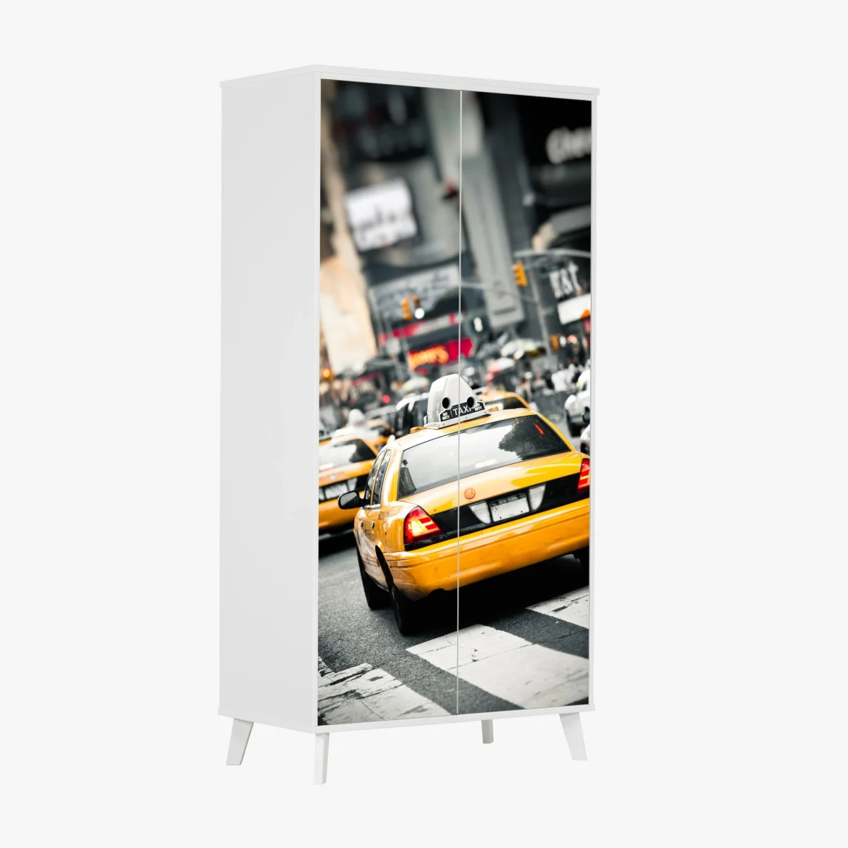 Sticker pour armoire scène de taxis jaunes à New York – Wallnifity® Sticker pour armoire scène de taxis jaunes à New York – Wallnifity®
