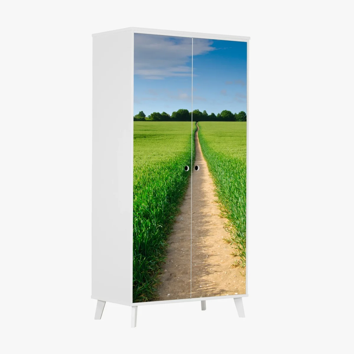 Sticker pour armoire chemin vers l'horizon dans un champ verdoyant – Wallnifity® Sticker pour armoire chemin vers l'horizon dans un champ verdoyant – Wallnifity®