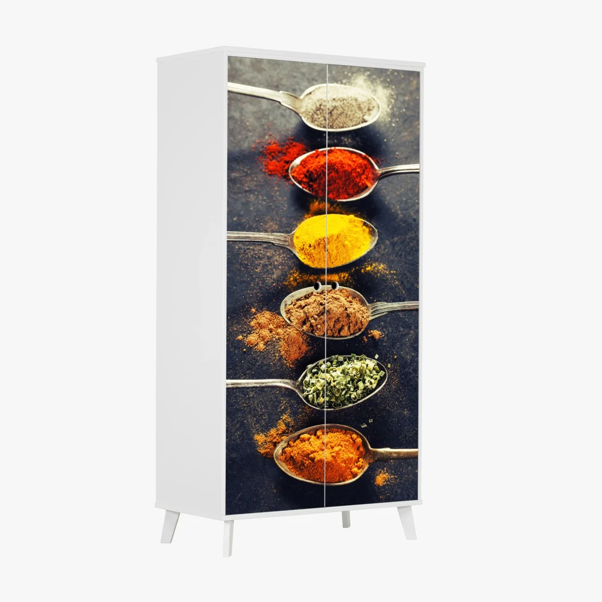 Sticker pour armoire palette d'épices en cuillères – Wallnifity® Sticker pour armoire palette d'épices en cuillères – Wallnifity®