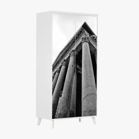 Sticker pour armoire vue monumentale du Panthéon de Rome en colonnes – Wallnifity®