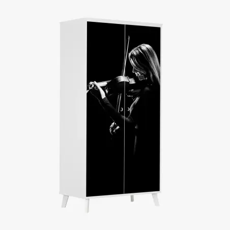 Sticker pour armoire violoniste en contre-jour – Wallnifity®