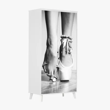 Sticker pour armoire élégance en pointe noir et blanc – Wallnifity®