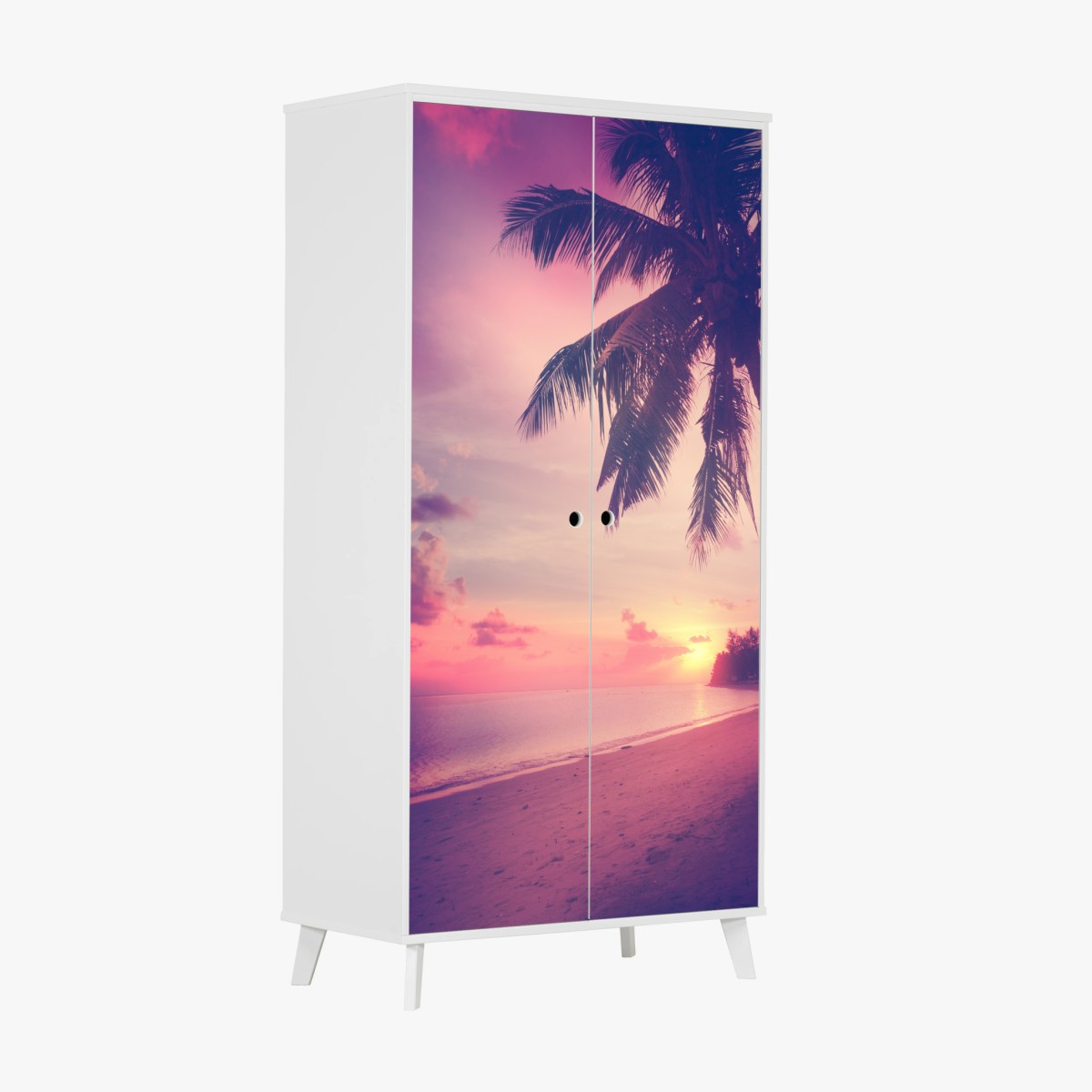 Sticker pour armoire paradis tropical au crépuscule – Wallnifity®