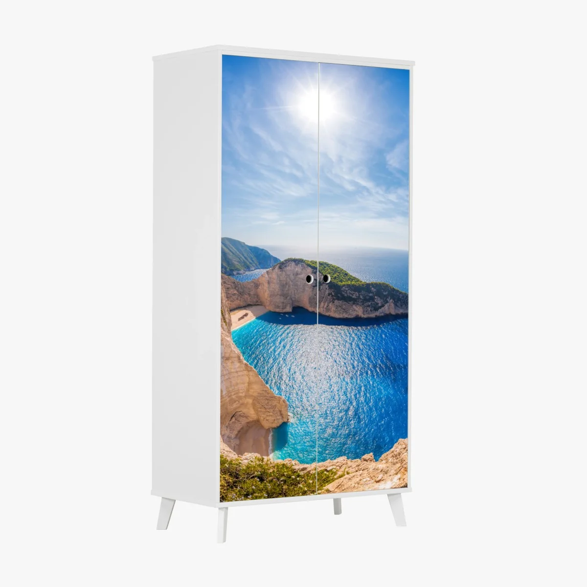 Sticker pour armoire panoramique de Navagio sur l'île de Zakynthos – Wallnifity® Sticker pour armoire panoramique de Navagio sur l'île de Zakynthos – Wallnifity®