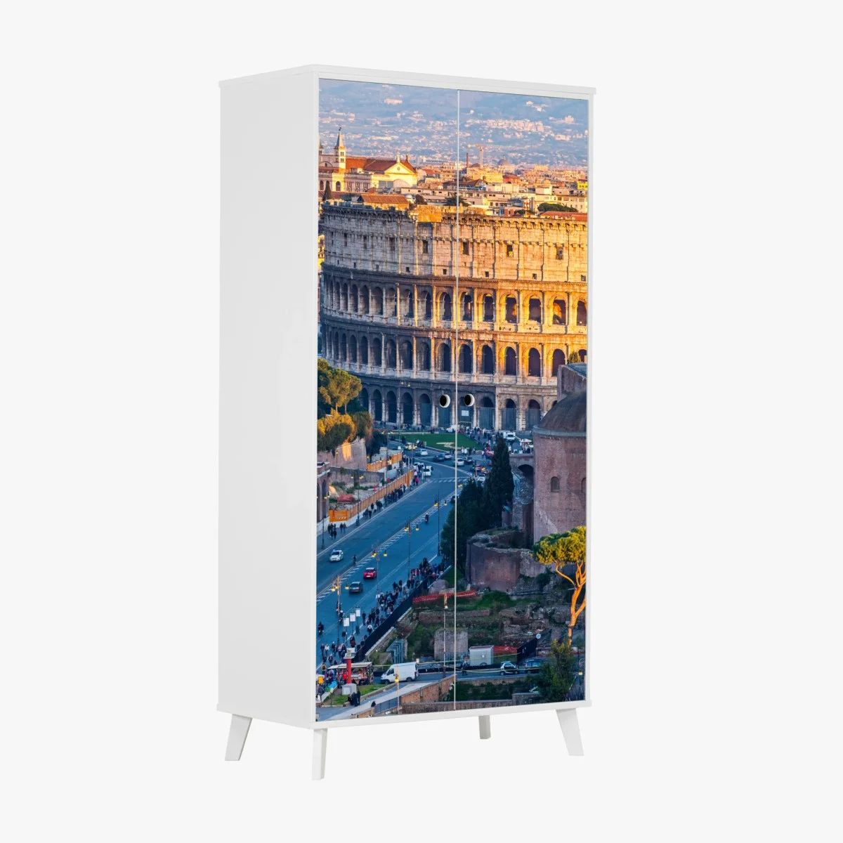 Sticker pour armoire vue dorée sur le Colisée de Rome – Wallnifity® Sticker pour armoire vue dorée sur le Colisée de Rome – Wallnifity®