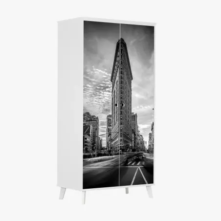 Sticker pour armoire perspective urbaine: Flatiron de New York – Wallnifity®