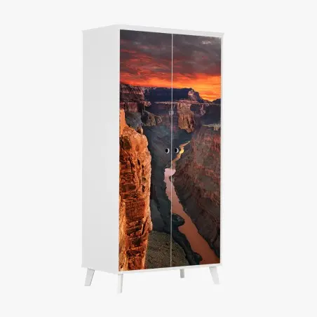 Sticker pour armoire paysage épique du Grand Canyon au coucher du soleil – Wallnifity®