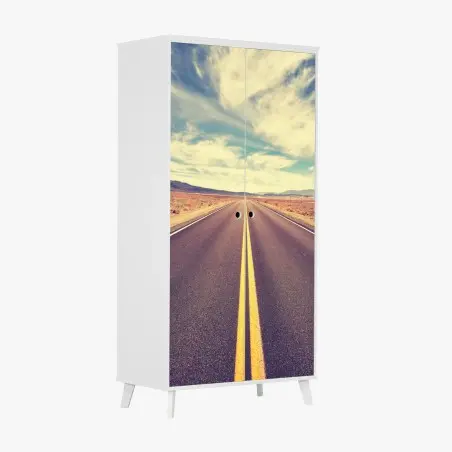 Sticker pour armoire route infinie vers Death Valley – Wallnifity®