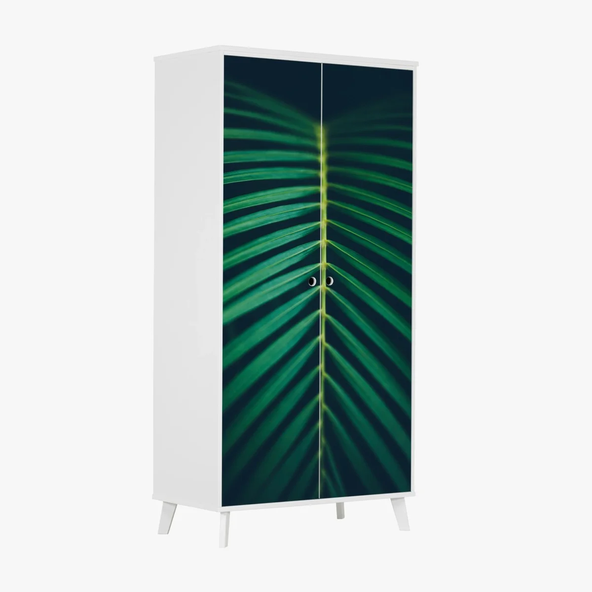 Sticker pour armoire feuille de palmier en composition verticale – Wallnifity® Sticker pour armoire feuille de palmier en composition verticale – Wallnifity®