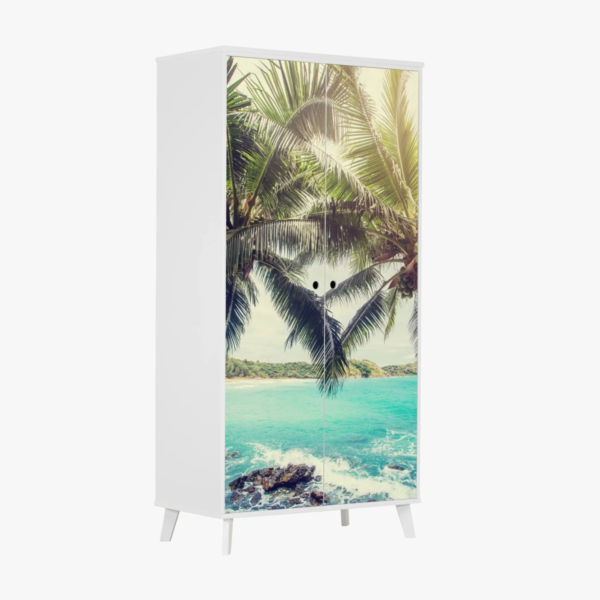 Sticker pour armoire paradis des cocotiers au bord de l'océan – Wallnifity® Sticker pour armoire paradis des cocotiers au bord de l'océan – Wallnifity®