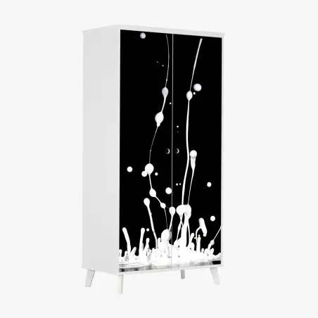 Sticker pour armoire danse des gouttes blanches – Wallnifity®